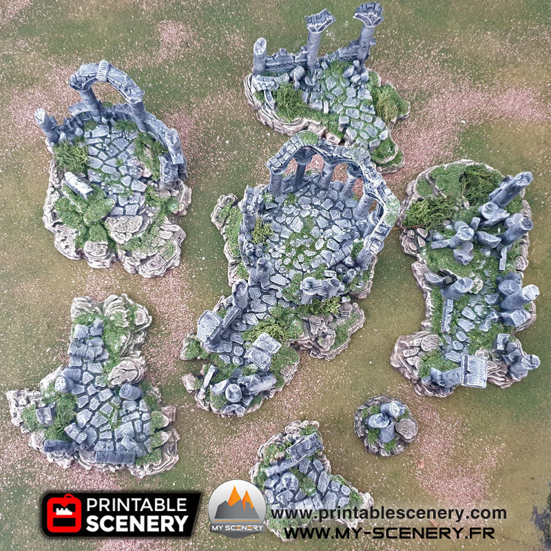 Anciennes Ancient Ruines Ruine Ruin Warhammer Age Of Sigmar Decor Decors 3D Table Warhammer 40K
