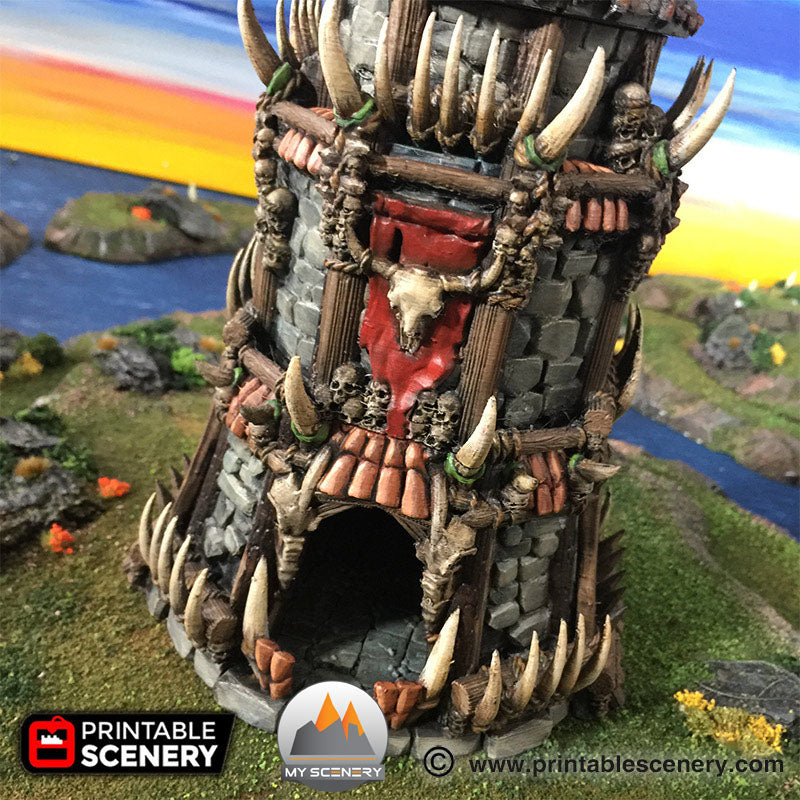 Fort tribal orc defense defence donjon dungeon scenery décor decor print 3D impression 3D