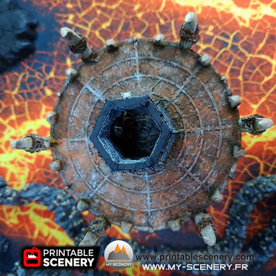 Niveau 3 lvl 3 Démon Tour Infernale Demon Demons Infernal tower scenery décor decor print 3D impression 3D imprimé en 3D jeu figurine