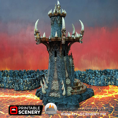 Démon Tour Infernale Demon Demons Infernal tower scenery décor decor print 3D impression 3D imprimé en 3D jeu figurine