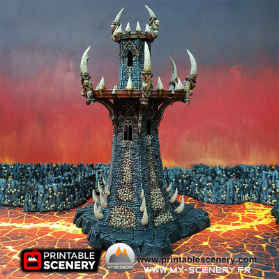 Démon Tour Infernale Demon Demons Infernal tower scenery décor decor print 3D impression 3D imprimé en 3D jeu figurine