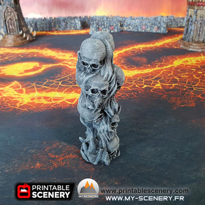 TOTEM skulls Pics du Chaos Demon Demons Tormented Scatter scenery décor decor print 3D impression 3D imprimé en 3D jeu figurine