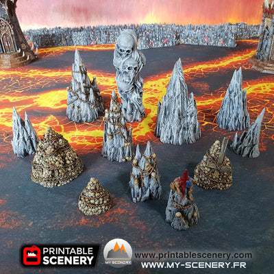 Pics du Chaos Demon Demons Tormented Scatter scenery décor decor print 3D impression 3D imprimé en 3D jeu figurine