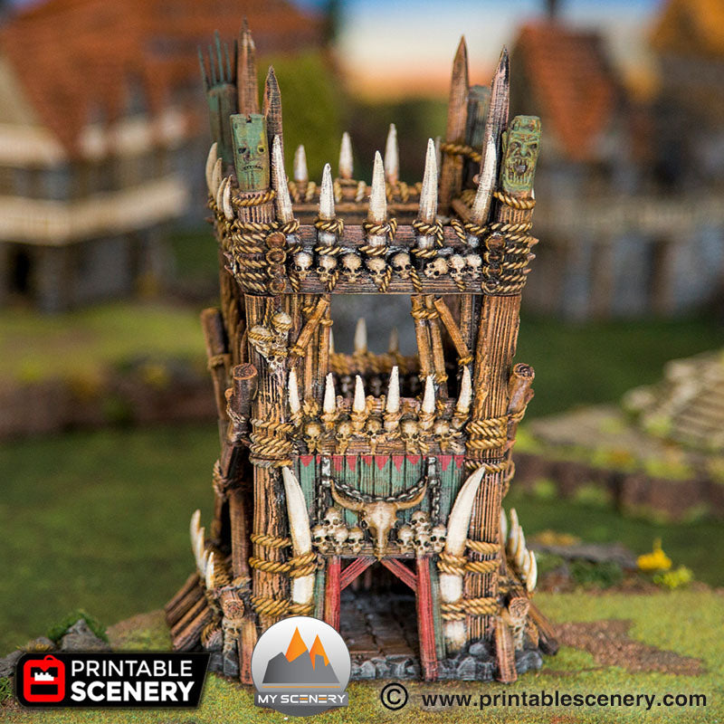 Tour tribal orque tower tribal orc goblin scenery décor decor print 3D impression 3D